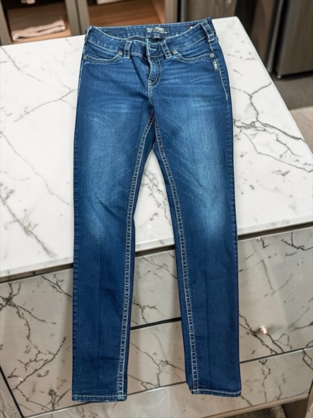 Silver Jeans Co Suki Mid Skinny Dark Wash Stretch Denim Women's Jeans​​​
